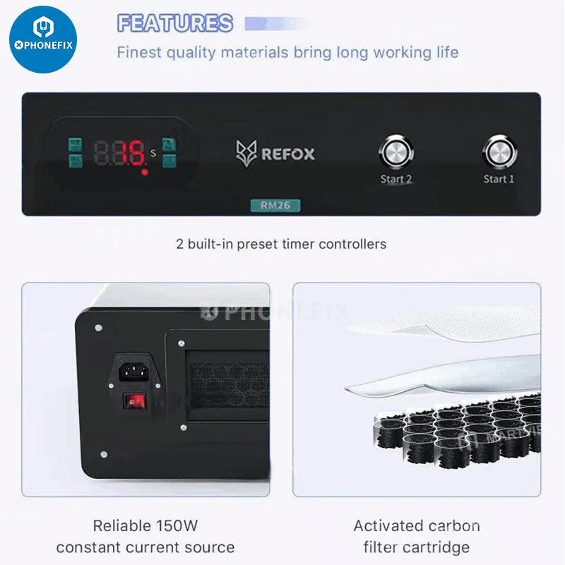 Refox RM26 RM22 UV Curing Lamp Box OCA Glue Quick Drying Tool - Image 11