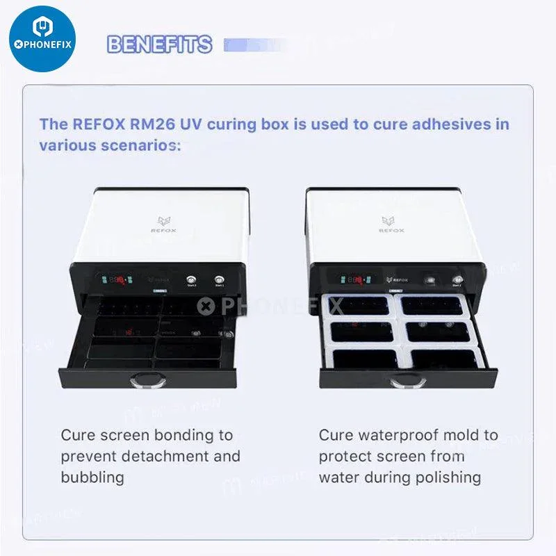Refox RM26 RM22 UV Curing Lamp Box OCA Glue Quick Drying Tool - Image 3