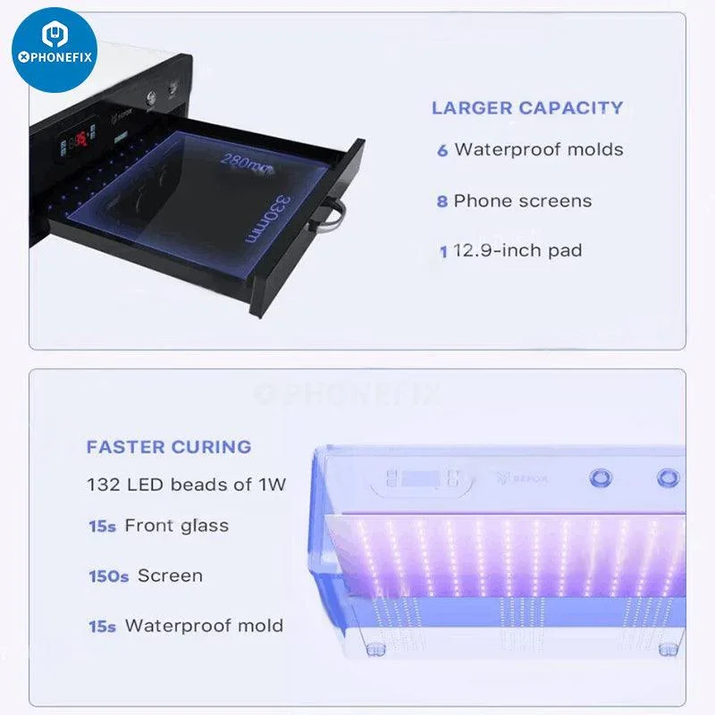 Refox RM26 RM22 UV Curing Lamp Box OCA Glue Quick Drying Tool - Image 6