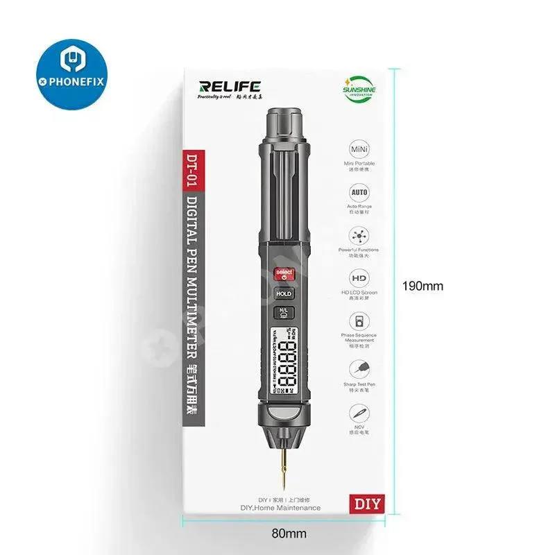RELIFE DT-01 3 In 1 Intelligent Multimeter Test Pen Leads With Needle - Image 2