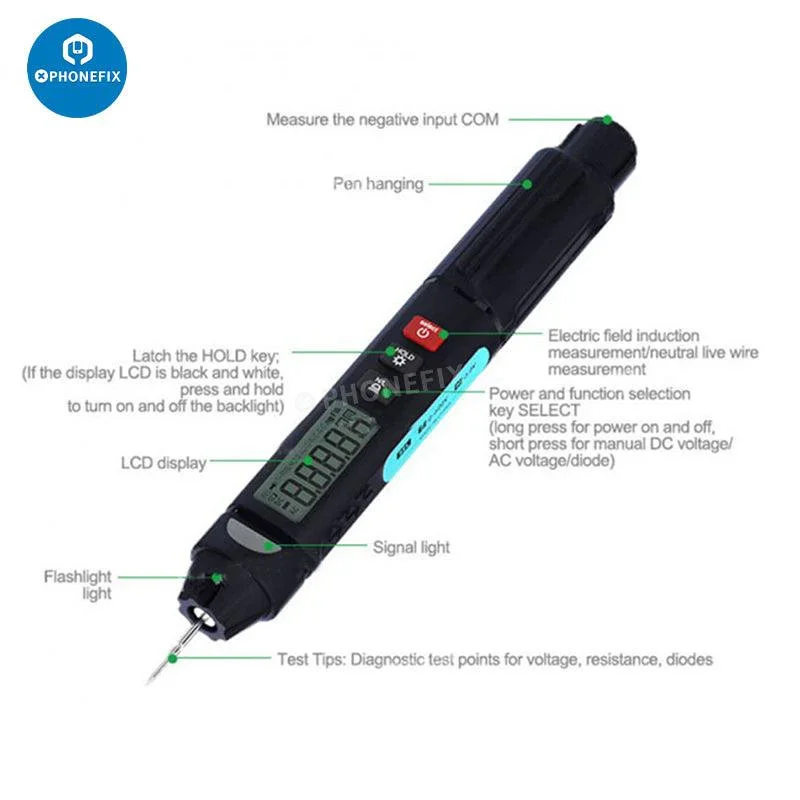 Relife DT-02 Intelligent Anti-burning Digital Tester  Pen-Type Multimeter - Image 5