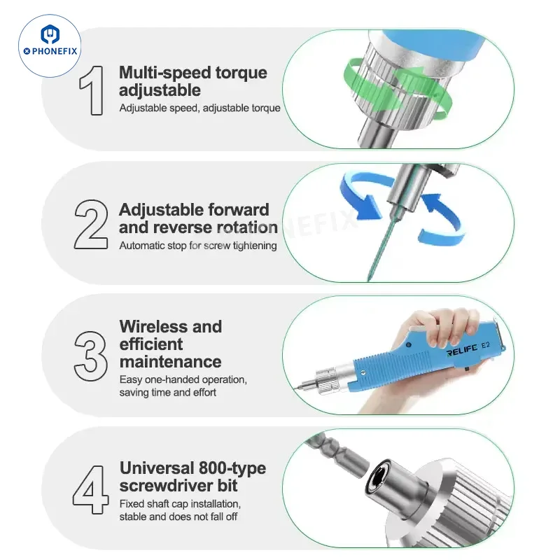 RELIFE E2 Torque Electric Screwdriver with T01 Storage Box - Image 3