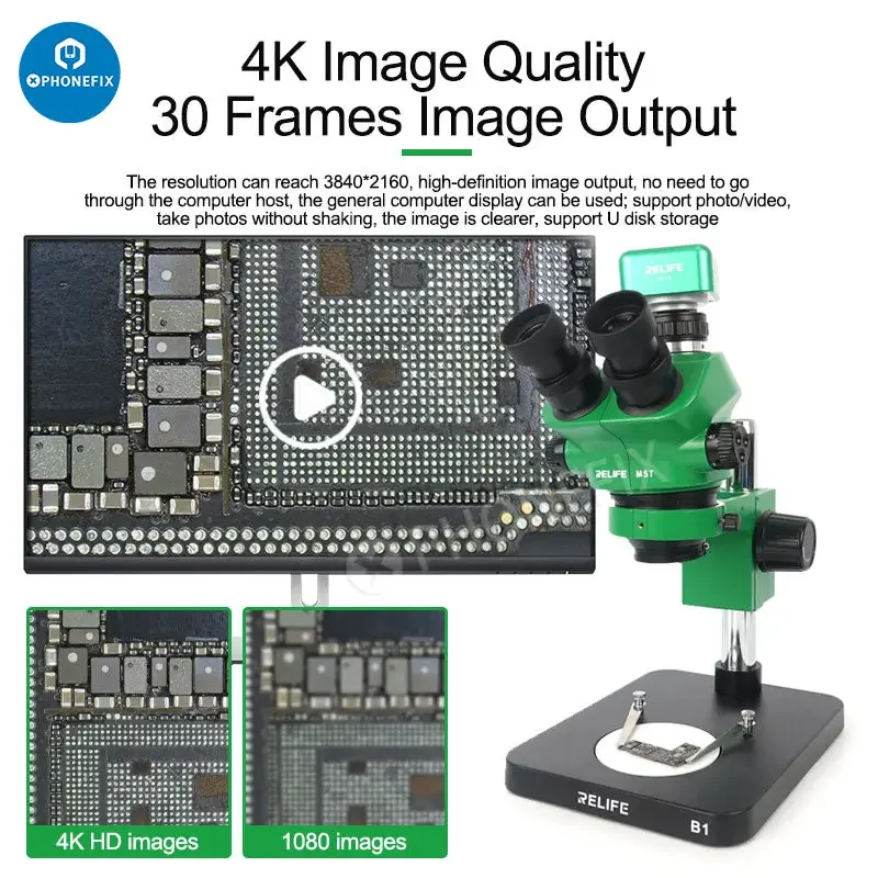 Relife M-16 4K 30fps HDMI Electronic Industrial Microscope Camera - Image 3