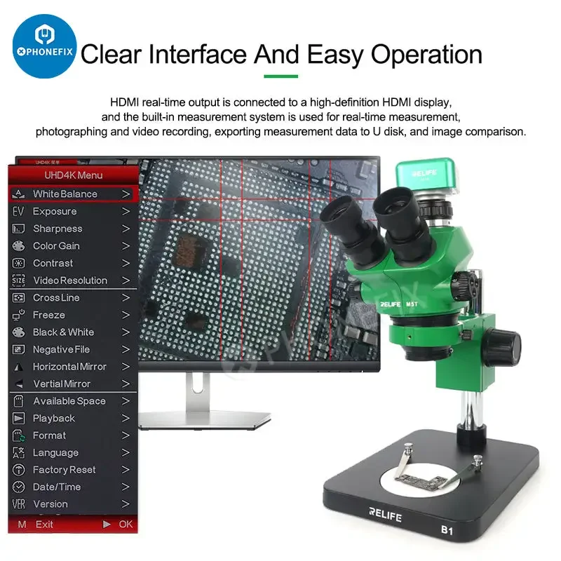 Relife M-16 4K 30fps HDMI Electronic Industrial Microscope Camera - Image 5