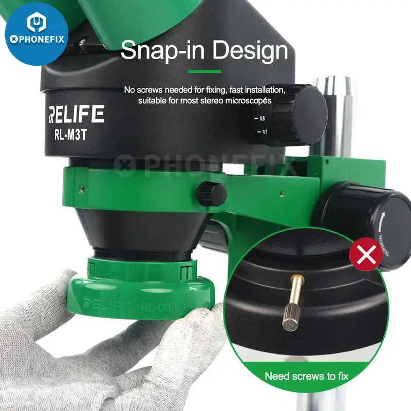 Relife RL-033D Microscope LED Light Source Touch Switch Snap In Lamp - Image 4