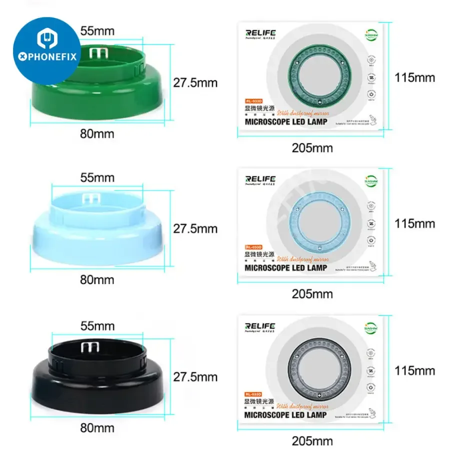 Relife RL-033D Microscope LED Light Source Touch Switch Snap In Lamp - Image 5