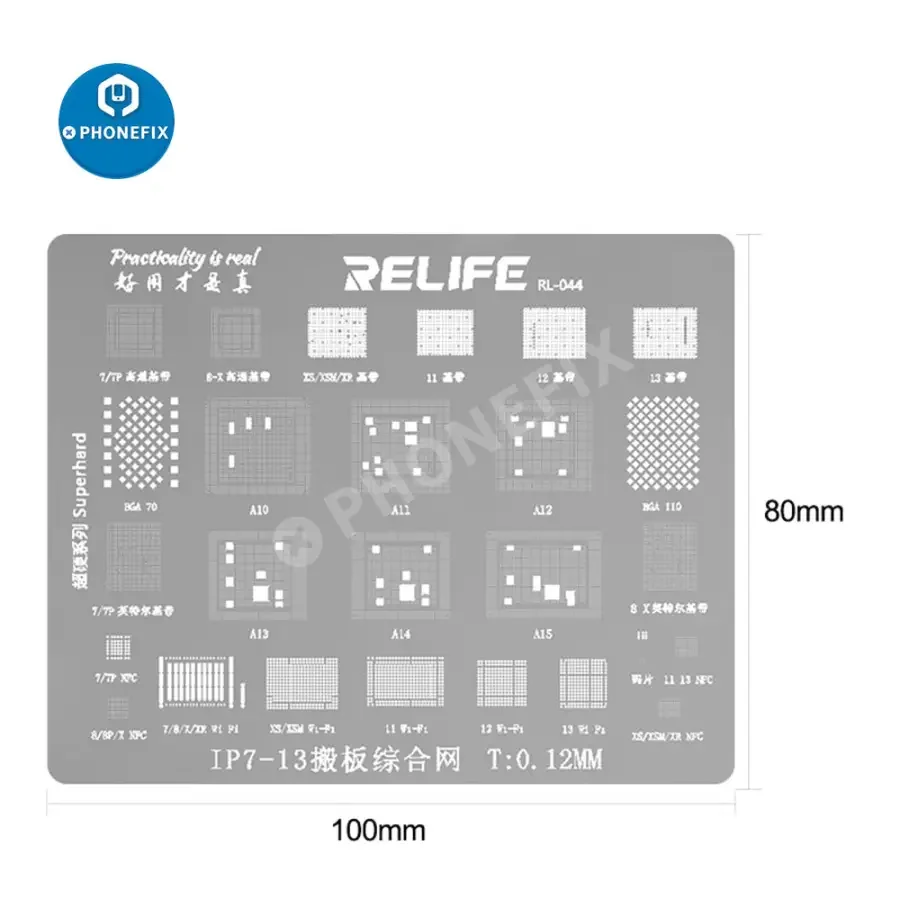 RELIFE RL-044 Precision BGA Reballing Stencil For iPhone 7-13 Pro Max - Image 3