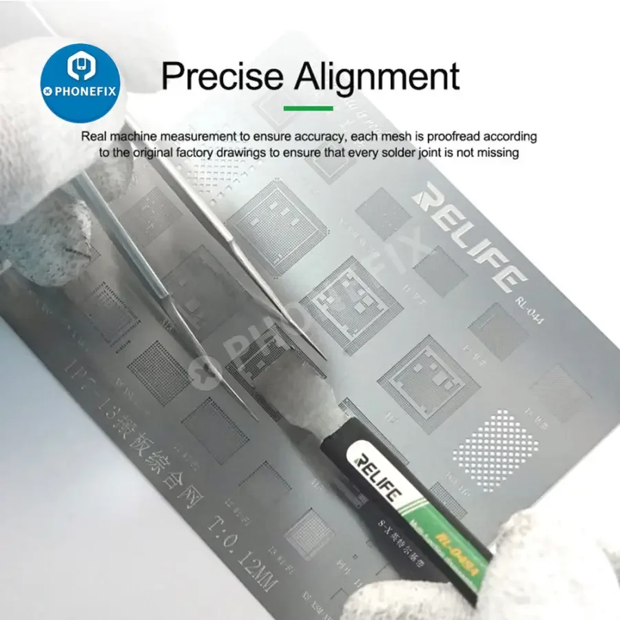 RELIFE RL-044 Precision BGA Reballing Stencil For iPhone 7-13 Pro Max - Image 5