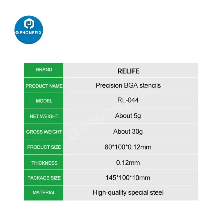 RELIFE RL-044 Precision BGA Reballing Stencil For iPhone 7-13 Pro Max - Image 8
