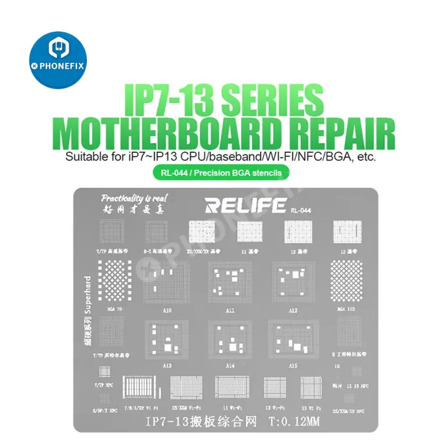 RELIFE RL-044 Precision BGA Reballing Stencil For iPhone 7-13 Pro Max - Image 9