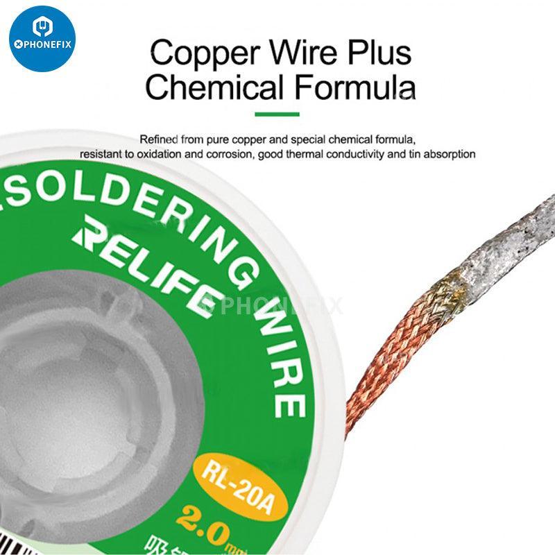 Relife RL-20A 2mm Tin Suction Solder Wire PCB Welding Repair Tool - Image 2