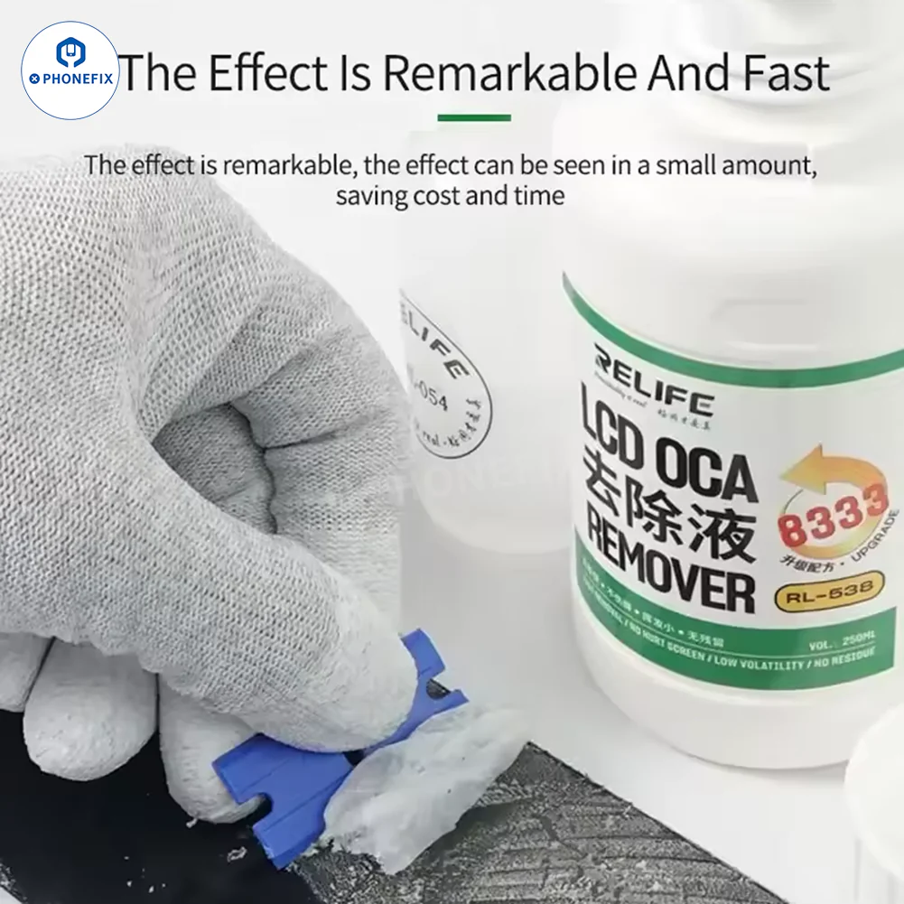 RELIFE RL-528 8333 Screen Polarizer OCA Glue Remover Liquid