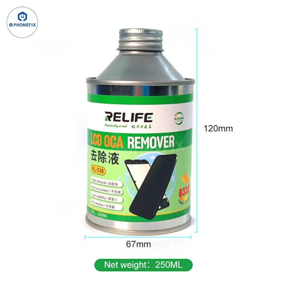 RELIFE RL-528 8333 Screen Polarizer OCA Glue Remover Liquid - Image 9