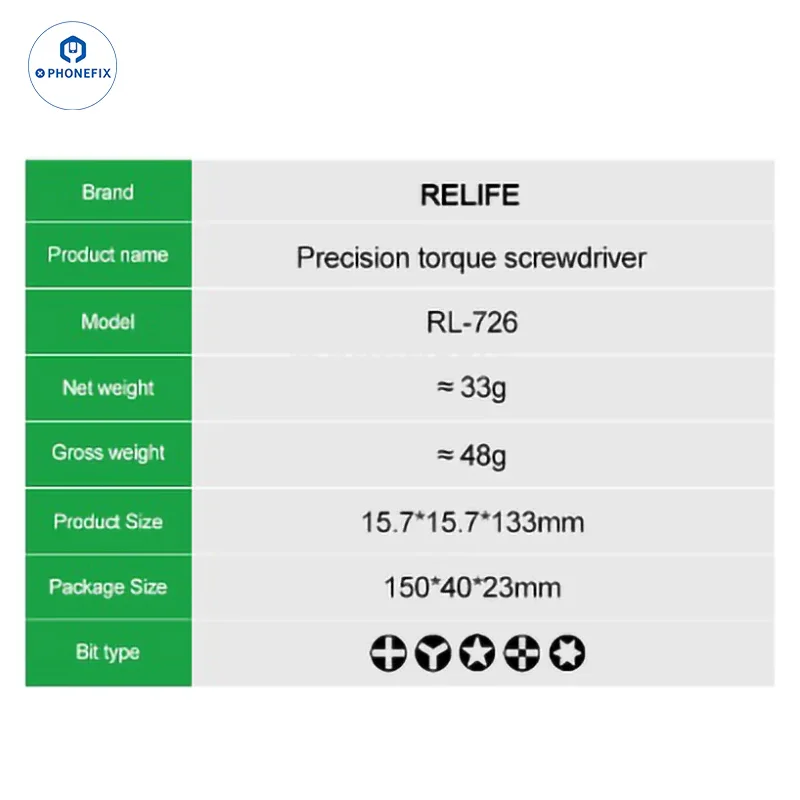 RELIFE RL-726 3D Torque Screwdriver With Strong Magnetic Bits - Image 10