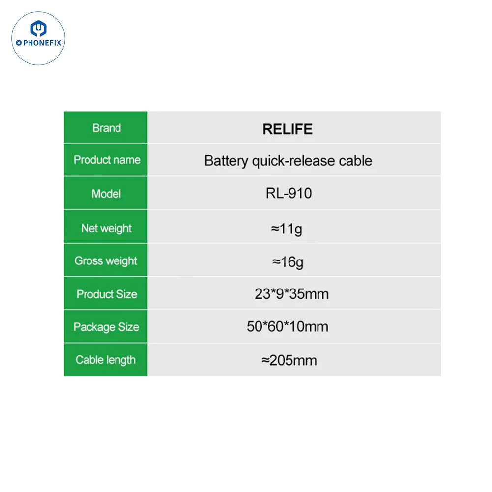 RELIFE RL-910 Battery Quick Removal Cable for iPhone 17/16 Series - Image 7