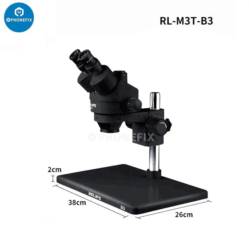 RELIFE RL-M3T 7X-45X Trinocular HDMI Stereo Microscope PCB Repair - Image 6