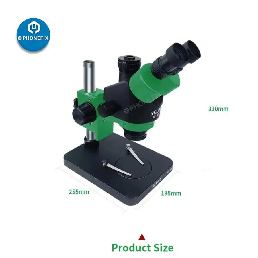 RELIFE RL-M3T-B1 Trinocular Stereo Microscope PCB Soldering - Image 7