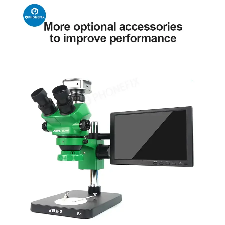 RELIFE RL-M5T-B1 Trinocular Microscope with Display HDMI Camera - Image 17