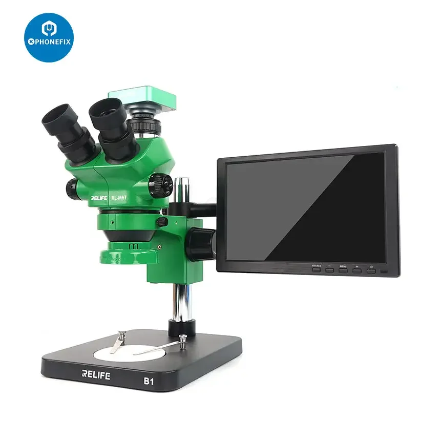 RELIFE RL-M5T-B1 Trinocular Microscope with Display HDMI Camera - Image 18