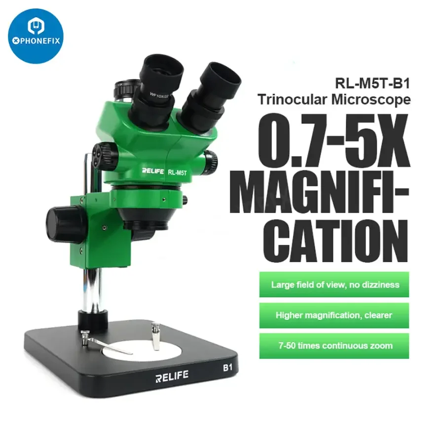 RELIFE RL-M5T-B1 Trinocular Microscope with Display HDMI Camera - Image 4