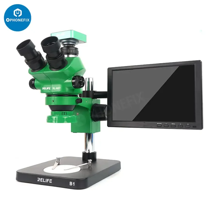 RELIFE RL-M5T-B1 Trinocular Microscope with Display HDMI Camera - Image 6