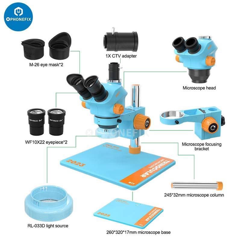 Relife RL-M5T-B11 7-50X HD Trinocular Zoom Stereo Microscope - Image 19
