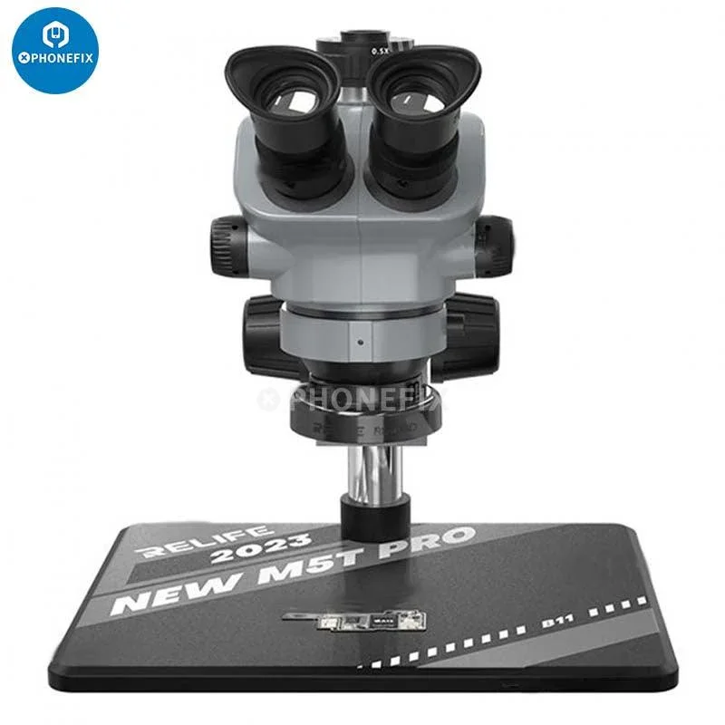 Relife RL-M5T-B11 7-50X HD Trinocular Zoom Stereo Microscope - Image 4