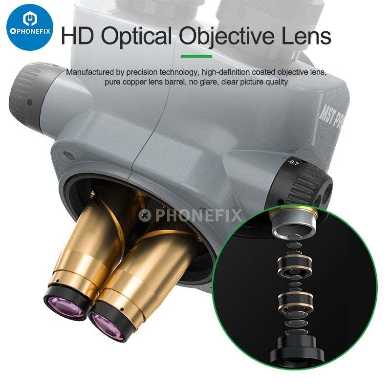 Relife RL-M5T-B11 7-50X HD Trinocular Zoom Stereo Microscope - Image 7