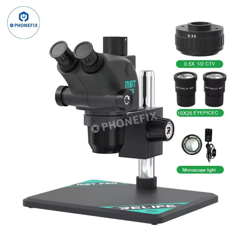 RELIFE RL-M6T Pro B11 6.5X-65X Trinocular Stereo Microscope - Image 14