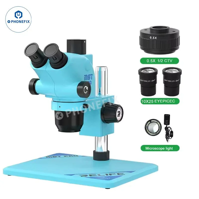 RELIFE RL-M6T Pro B11 6.5X-65X Trinocular Stereo Microscope - Image 15