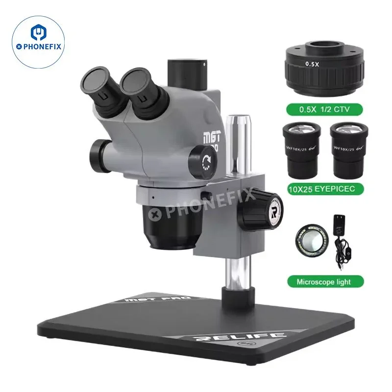 RELIFE RL-M6T Pro B11 6.5X-65X Trinocular Stereo Microscope - Image 16