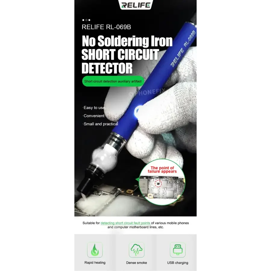 RELIFE Rosin Atomizer iphone repair Short Circuit Detection Flux Pen - Image 10