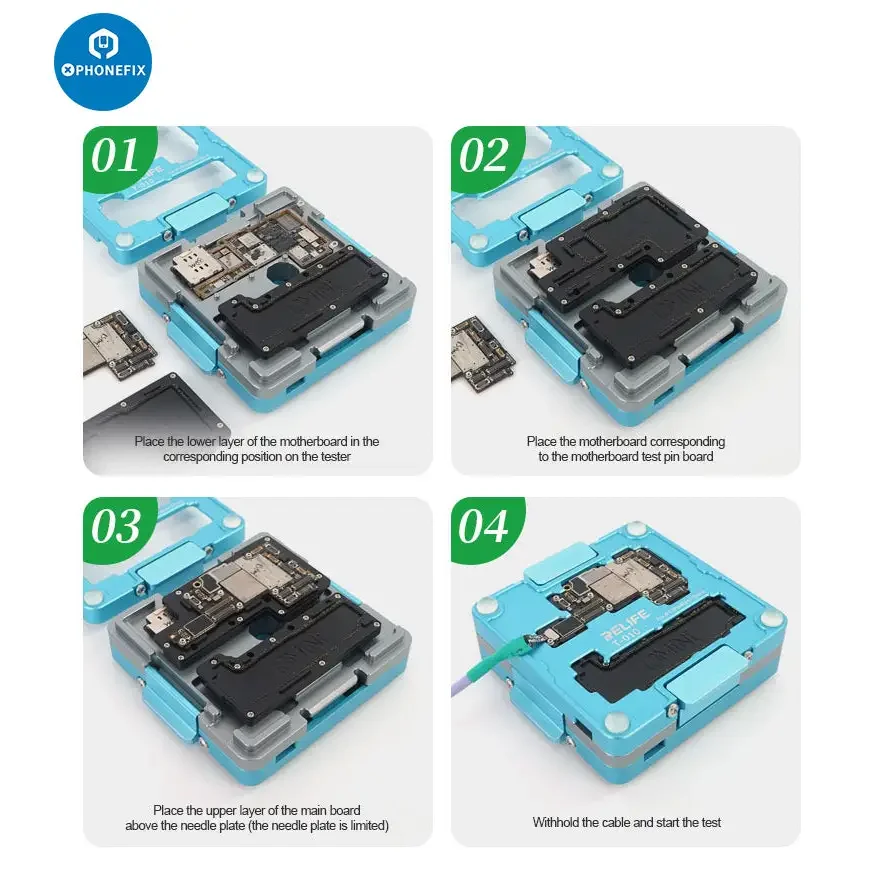 Relife T-010 4 in 1 Middle Motherboard Tester for iPhone 13 Pro Max - Image 5