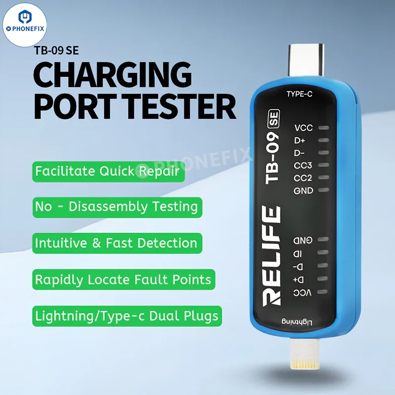 RELIFE TB-09 SE Type-C Lightning Phone Charging Port Tester - Image 4