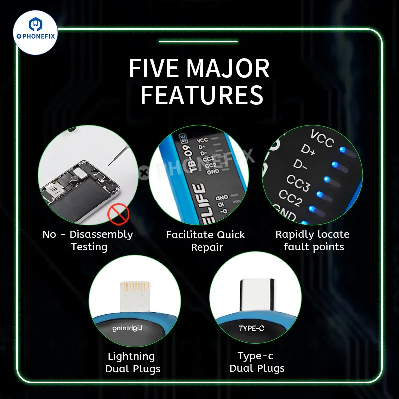 RELIFE TB-09 SE Type-C Lightning Phone Charging Port Tester - Image 5