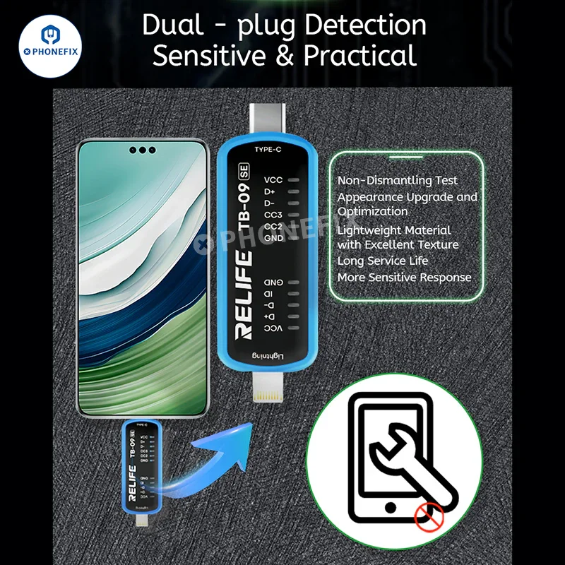 RELIFE TB-09 SE Type-C Lightning Phone Charging Port Tester - Image 6
