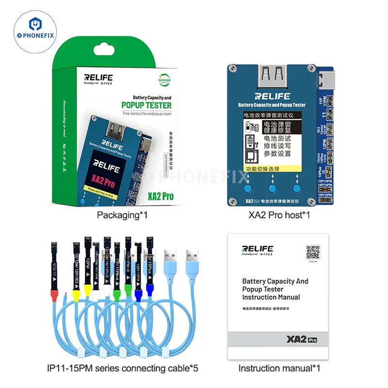 RELIFE XA2 Pro Battery Efficiency Popup Tester For iPhone 11-15PM - Image 8