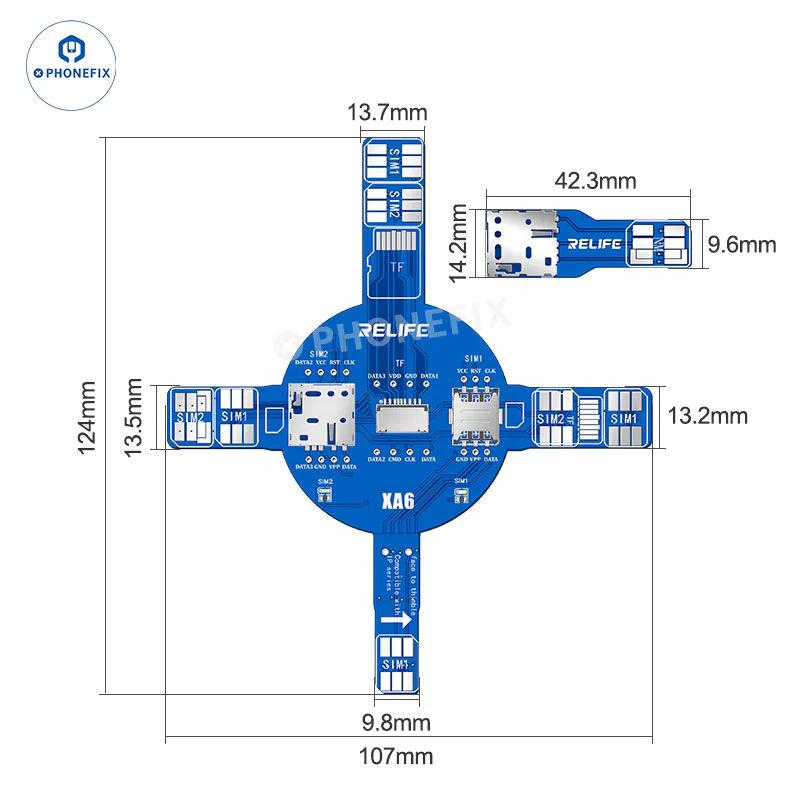 RELIFE XA6 Dual SIM Card Signal Test Board for iPhone Android - Image 4