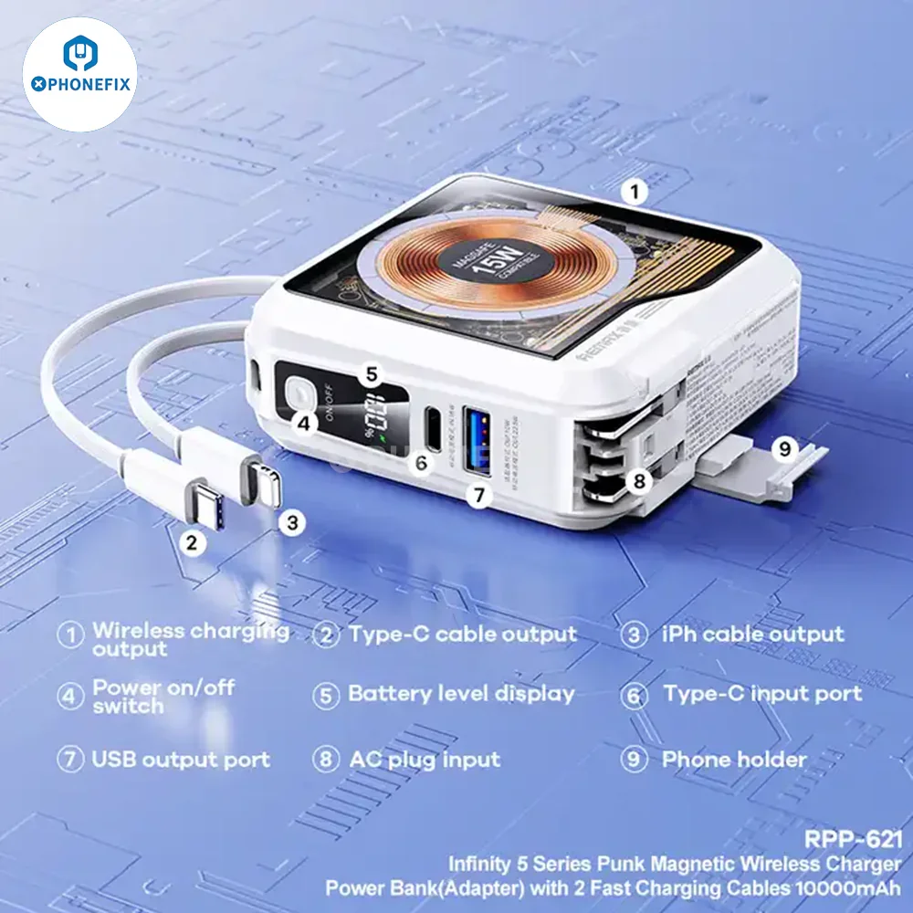 Remax Magnetic Wireless Fast Charging Portable Power Bank - Image 2
