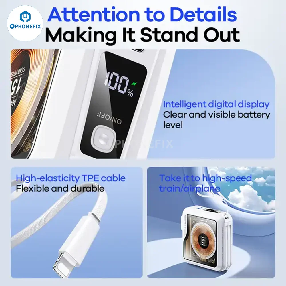 Remax Magnetic Wireless Fast Charging Portable Power Bank - Image 4