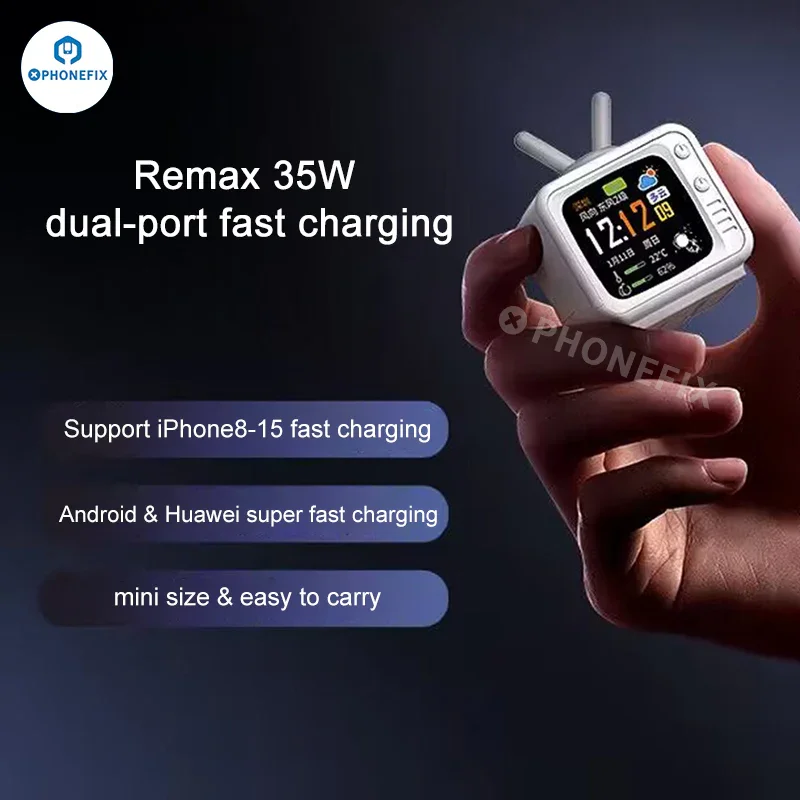 Remax Panda Smart TV 35W GaN Dual Port PD Fast Charging - Image 2