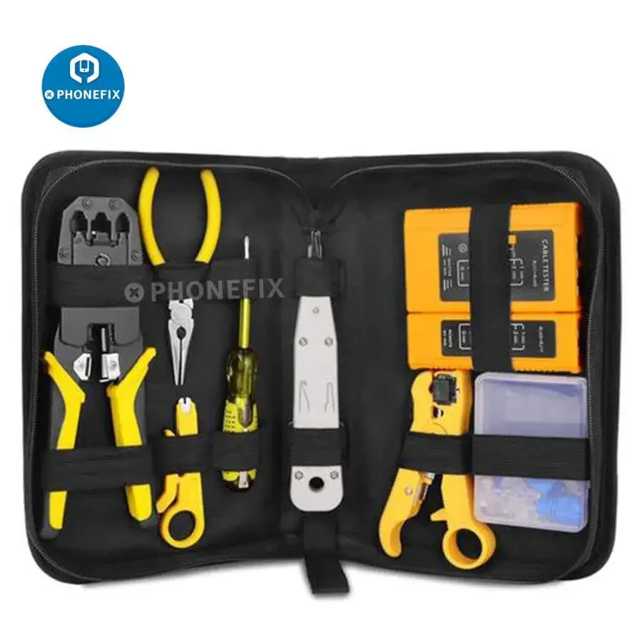 Repair Tool Kit Set Cable Tester AND Plier Crimp For PC Repair - Image 10