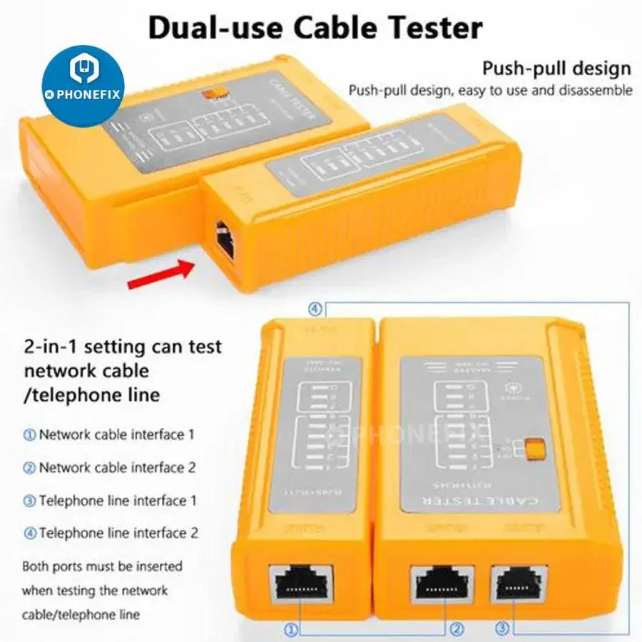 Repair Tool Kit Set Cable Tester AND Plier Crimp For PC Repair - Image 6