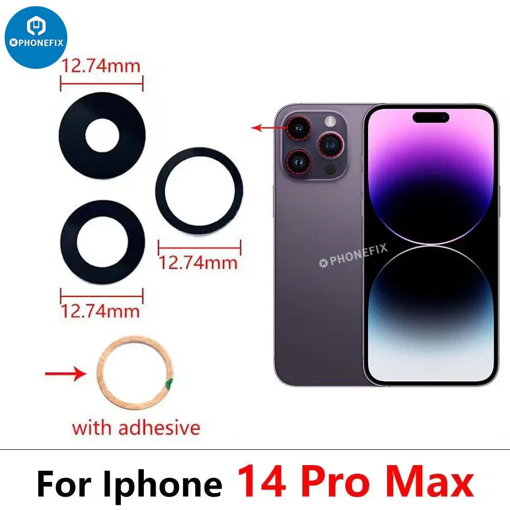 Replacement For iPhone X-17 Pro Max Rear Camera Glass Lens - Image 13