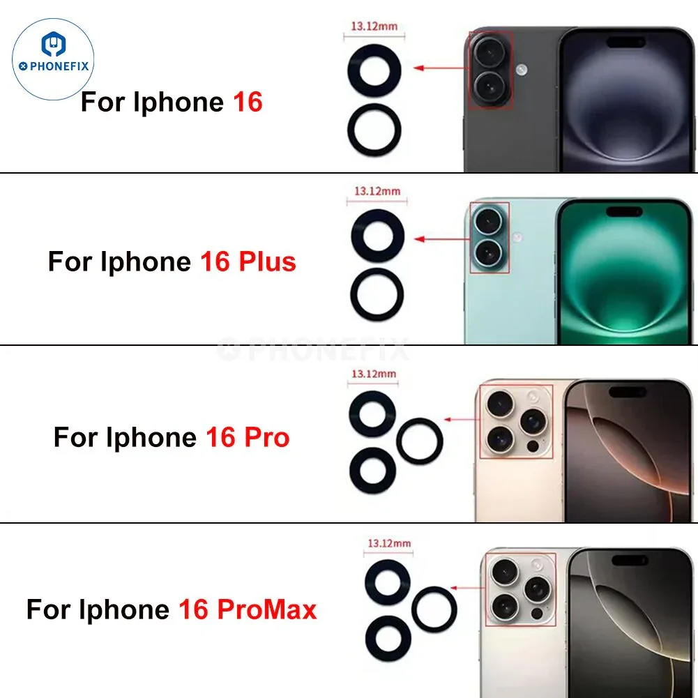 Replacement For iPhone X-17 Pro Max Rear Camera Glass Lens - Image 4
