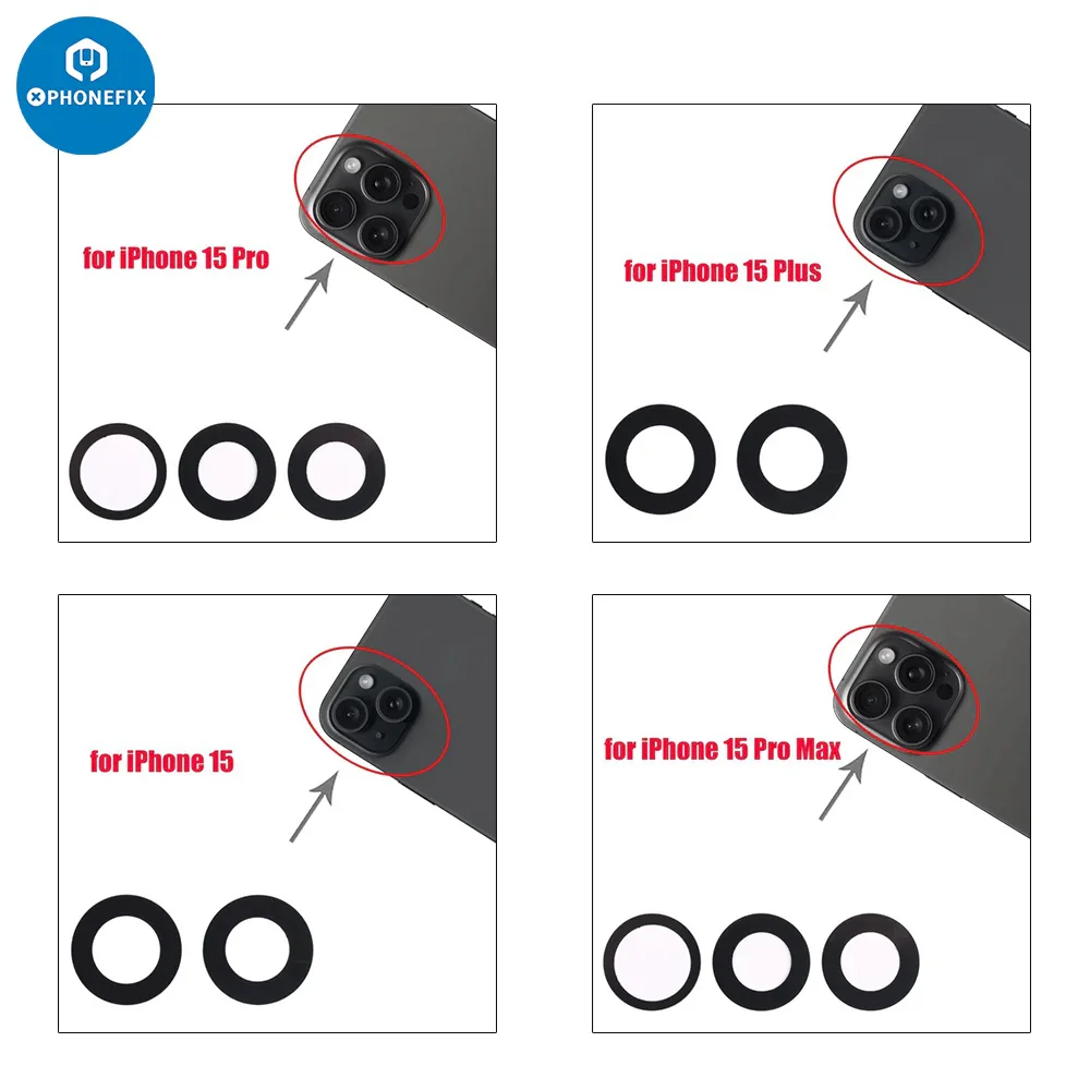 Replacement For iPhone X-17 Pro Max Rear Camera Glass Lens - Image 6