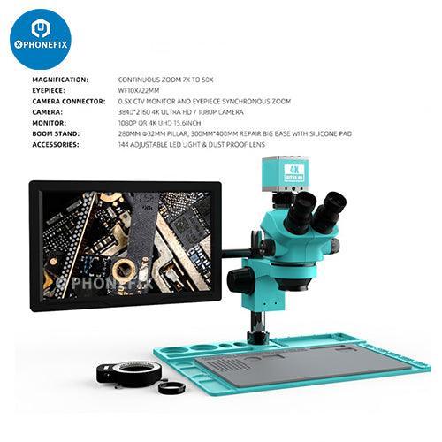 RF-6565 7050TV 4K HD Camera Monitor Trinocular Stereo Microscope - Image 2