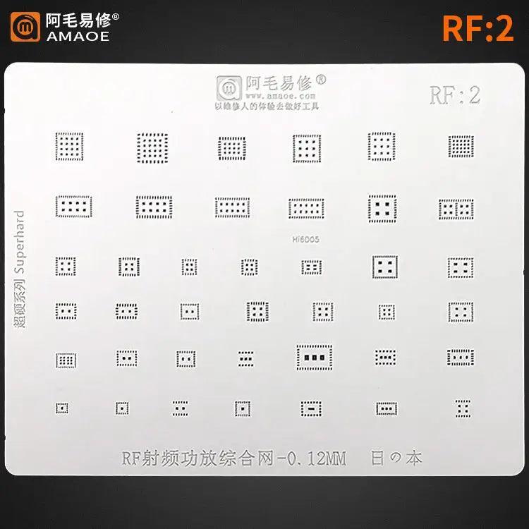 RF1 RF2 AMAOE Chip BGA Reballing Stencil For Phone Amplifier RF IC - Image 2