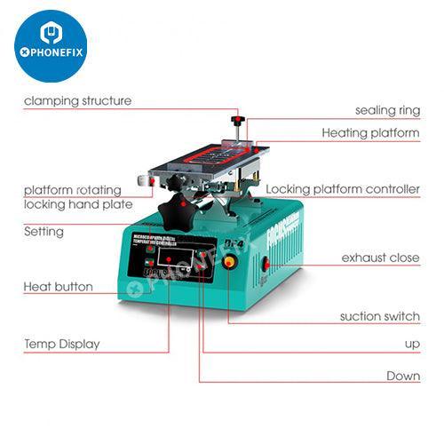 RF4 360° Rotating Vacuum Phone LCD Screen Separator Machine - Image 2