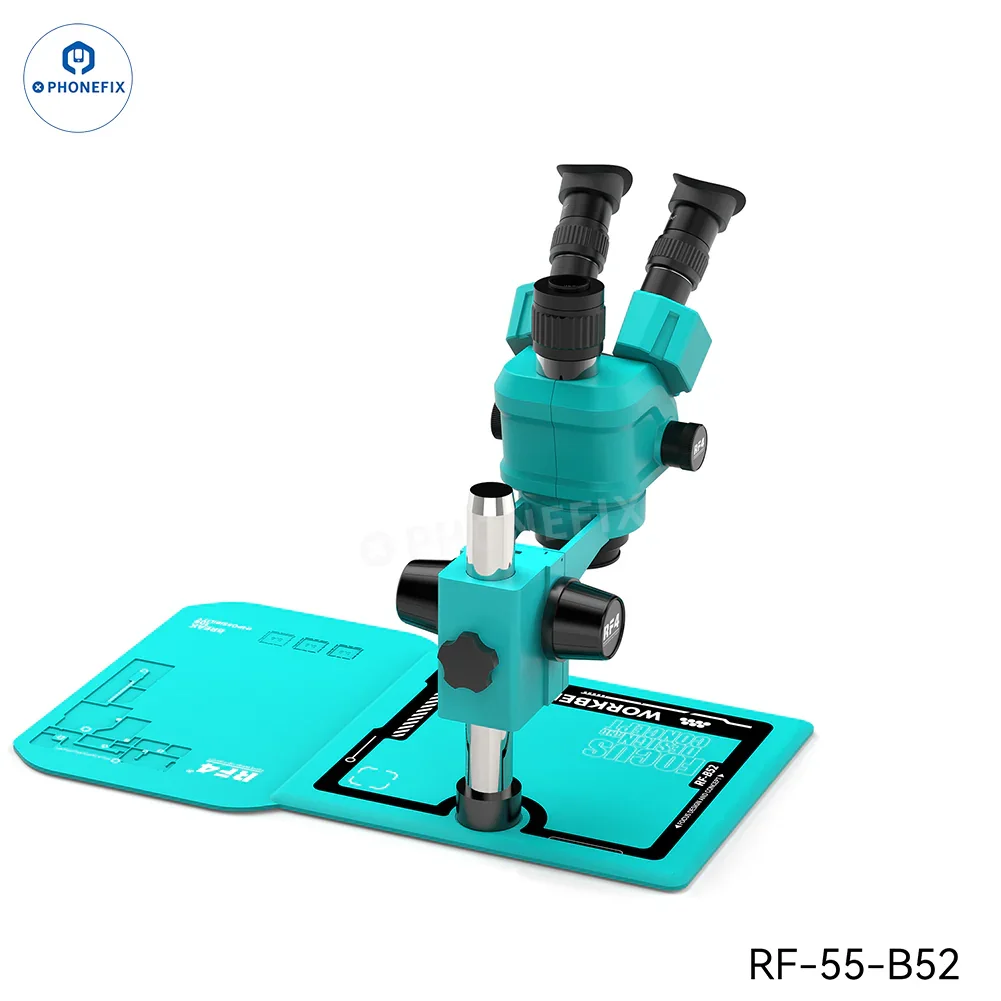 RF4 6.5-55X Trinocular Stereo Microscope With RF-B52 Silicone Pad - Image 5